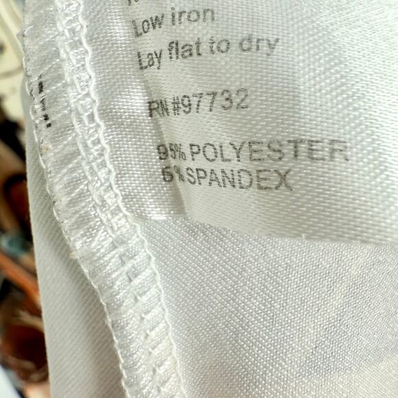 LIOR Paris Womens Medium Wearable Art Stretchy Artsy Pottery Blouse Shirt Top - Picture 8 of 9